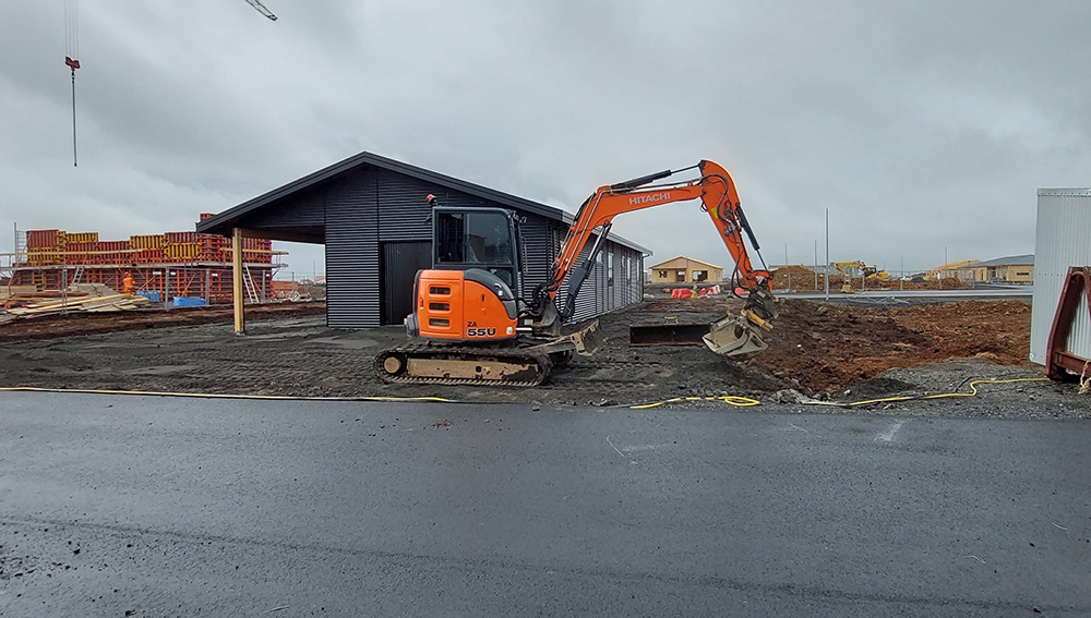 Jafnað plan á framkvæmdasvæði